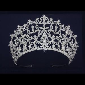 Swarovski floral rhinestone wedding tiara